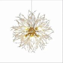 Lustre Cristal Flor Dourada 50 Cm Lustre Cristal Flor Dourada 50 Cm