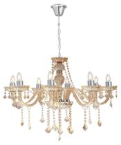 Lustre Cristal k9 candelabro 8 braços Preto Maria Tereza