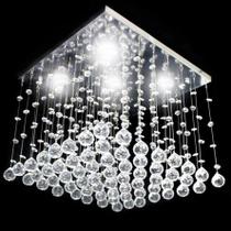 Lustre Cristal K9 LC22-2 Aço Inox Bivolt