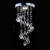 Lustre cristal legítimo k9,para sala,vão de escada,lavabo,cabeçeira cama,Led brinde.