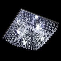 Lustre Cristal Legítimo Plafon Quadrado 30X30X10Cm G9 Bivolt