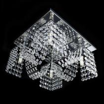 Lustre Cristal Legitimo Plafon Quadrado 30x30x15cm