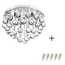 Lustre Cristal Legitimo Red.Classic Round 32X25 + Lamp 3000