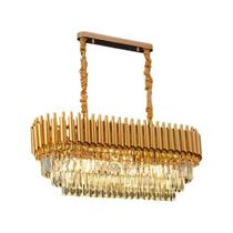 Lustre Cristal LTR-012D 8xE14 Dourado ALED