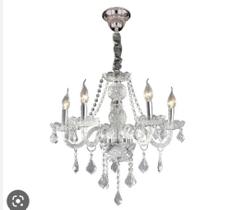 Lustre cristal Maria Tereza 5 braços transparente Lustre cristal Maria Tereza 5 braços transparente