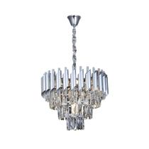 Lustre Cristal Metal Cromado 40cm 5E14