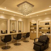 Lustre Cristal Moderno 40x40cm Elegante Para Sala e Quarto