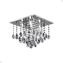 Lustre Cristal Pião Quadrado 5XG9 35X35cm Ascar
