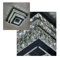Lustre Cristal Plafon LED Brilhante Moderno Sobrepor 3 cor de luz 72w 8993 Lustre Cristal Plafon LED Brilhante Moderno Sobrepor 3 cor de luz 72w 8993