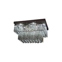 Lustre Cristal Retangular Led 6500k Bivolt Cor Prata Mod. 1529/400x600 Lustre Cristal Retangular Led 6500k Bivolt Cor Prata Mod. 1529/400x600