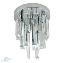 Lustre Cristal Retangular Plafon Redondo 20cm Soquete G9