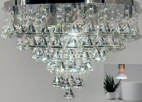 Lustre Cristal Teto Design Sofisticado Lâmpadas Inclusas