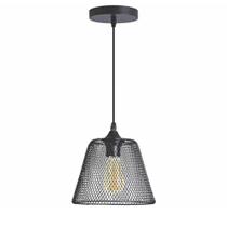 Lustre Cupula Abajur Pendente Aramado Metal Decoraçao Casa Sala Quarto Lampada Luz Iluminaçao Teto