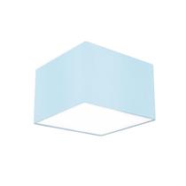 Lustre Cupula Dome Quadrado 30x20cm Azul