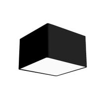 Lustre Cupula Dome Quadrado 30x20cm Preto