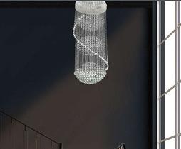 Lustre D60xh180cm Cristal K9 7xgu10 35w Led