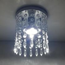 Lustre de Acrílico Cristal Alto Brilho Redondo Soquete E27