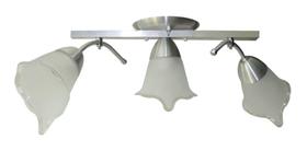 Lustre De Braço Para Sala e Quarto - 03 Tulipas De Vidro Modelo Flor