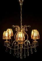 Lustre De Braços 5 Lamp. E14 - Dourado 10017/h5 Hevvy Lustre De Braços 5 Lamp. E14 - Dourado 10017/h5 Hevvy