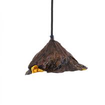 Lustre de Cobre 20cm (E14) - Design Zen com Folha de Lótus - 220V