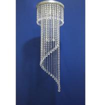 Lustre de Crist. Acril. 1,0m pl 35cm p/1lamp 351001esd