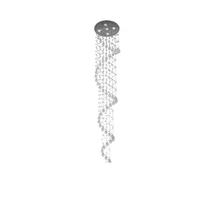 Lustre De Cristais Espiral, Para Vão De Escada, Com 2,80 Metros De Altura Lustre De Cristais Espiral, Para Vão De Escada, Com 2,80 Metros De Altura