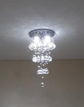 Lustre de cristais legítimos k9 de 40mm para sala ,quarto,70cm de altura