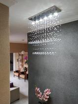 Lustre de cristal 18x57cm x 60cm altura torre