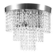 Lustre de Cristal Acrílico 30x30 Para Sala de Jantar Com LED