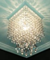 Lustre De Cristal Acrilico Dubai Sala 3 Camadas Alto Brilho