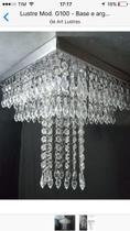 Lustre De Cristal Acrilico Espelhado 30x30 Charmoso!