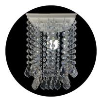 Lustre de Cristal Acrílico Inox 30cm - Moderno e Brilhante Lustre de Cristal Acrílico Inox 30cm - Moderno e Brilhante