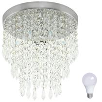 Lustre De Cristal Acrilico Manucrillic com Lâmpada 3000K