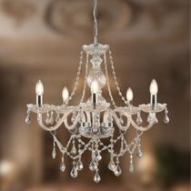Lustre de Cristal Clássico Luxuoso Maria Thereza 5 Braços Lustre de Cristal Clássico Luxuoso Maria Thereza 5 Braços