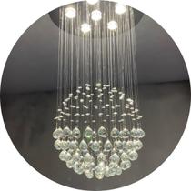 Lustre de Cristal com 50cm Para Sala e Quarto Vai Com Led - Wjm