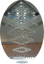 Lustre De Cristal Com Cristais Para Pé Direito Duplo Lustre De Cristal Com Cristais Para Pé Direito Duplo