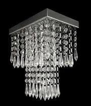 Lustre De Cristal Com Cupula Dupla Camada 25x17 - Charmoso!