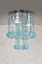 Lustre De cristal em Acrílico Em Super Alto Brilho Azul Tyffanny turquesa Para Quarto
