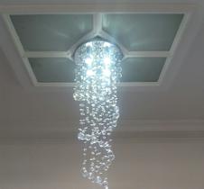 Lustre de Cristal Em Espiral Com 70Cm de Altura, Para Sala de Jantar/Estar