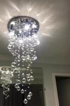 Lustre de Cristal Espiral 70cm Altura Base de 30cm Diâmetros