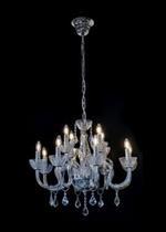 Lustre de Cristal incolor 12 Braços.