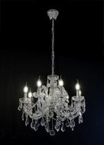 Lustre de Cristal incolor 8 Braços. Lustre de Cristal incolor 8 Braços.