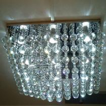 Lustre De Cristal K9 40mm E Cordão De Castanhas