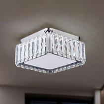 Lustre De Cristal Led Plafon De Aço Para Quarto Sala Corredor 30w 3000k