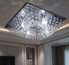Lustre De Cristal LEGÍTIMO EGÍPCIO ASFOUR para sala quarto base inox 30x30 Cm