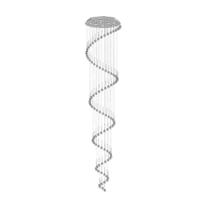 Lustre de Cristal Legitimo Espiral 60cm Pé Direito Duplo Vão de Escada Sala Alta E60 Com Lampadas Led Lustre de Cristal Legitimo Espiral 60cm Pé Direito Duplo Vão de Escada Sala Alta E60 Com Lampadas Led