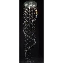 Lustre De Cristal Legítimo Espiral Com 1,60 Metros De Altura Base Inox Polido Com 50CM De DIâmetro Lustre De Cristal Legítimo Espiral Com 1,60 Metros De Altura Base Inox Polido Com 50CM De DIâmetro