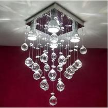 Lustre De Cristal Legítimo K9 20x20 Com Suporte Para 4 Lâmpadas