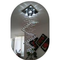 Lustre de cristal legítimo k9,base 30x30 cm Até 2 metro altura,mais lâmpadas Lustre de cristal legítimo k9,base 30x30 cm Até 2 metro altura,mais lâmpadas