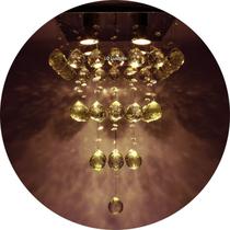 Lustre De Cristal Legítimo K9 De 30mm Base De Inox Espelhado Lustre De Cristal Legítimo K9 De 30mm Base De Inox Espelhado